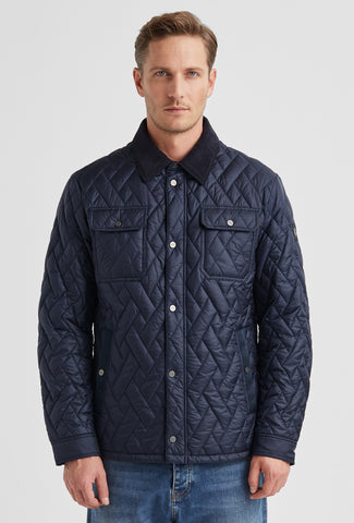 Navy Quilted Jacket