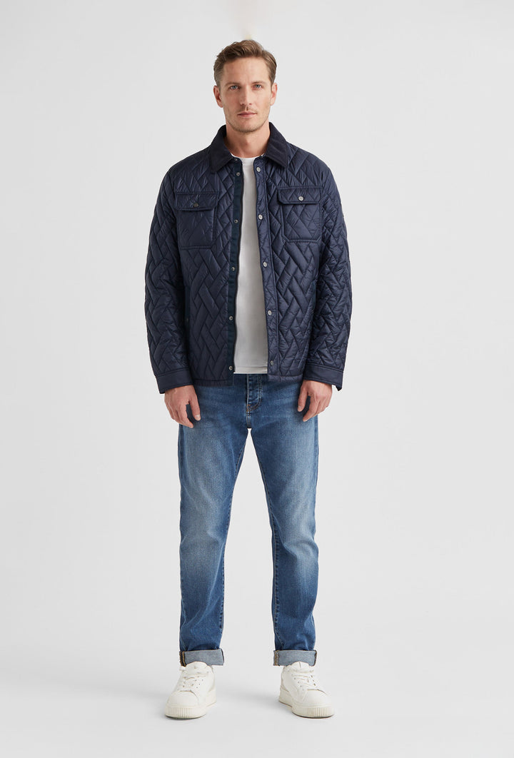 Navy Quilted Jacket