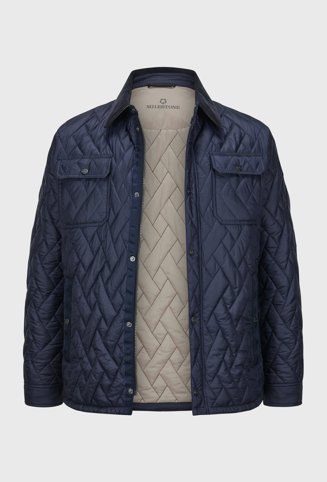 Navy Quilted Jacket