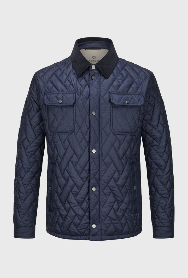 Navy Quilted Jacket