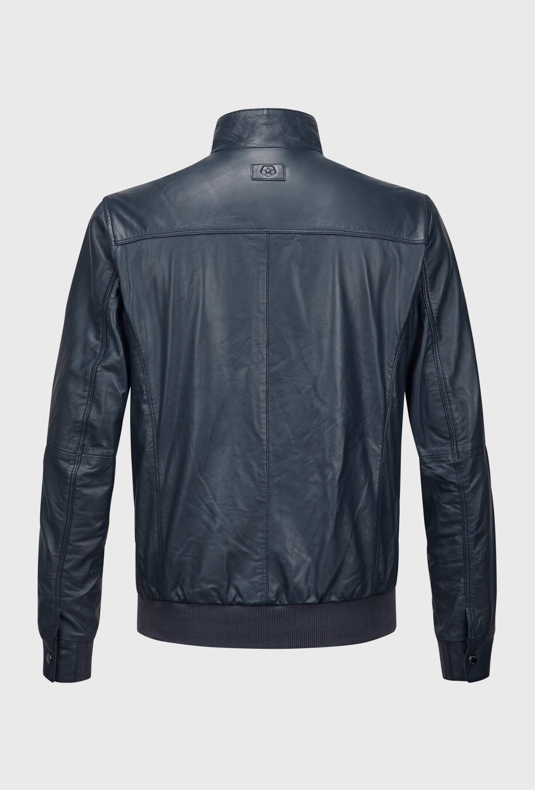 Navy Leather Jacket