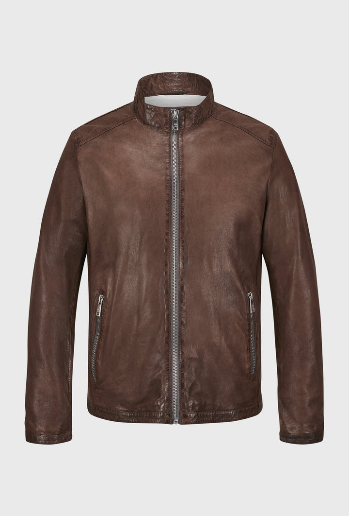 Lederjacke Braun