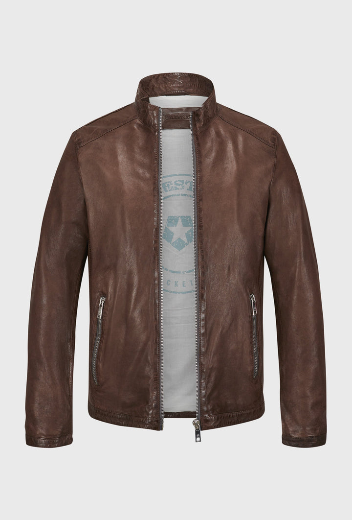 Lederjacke Braun