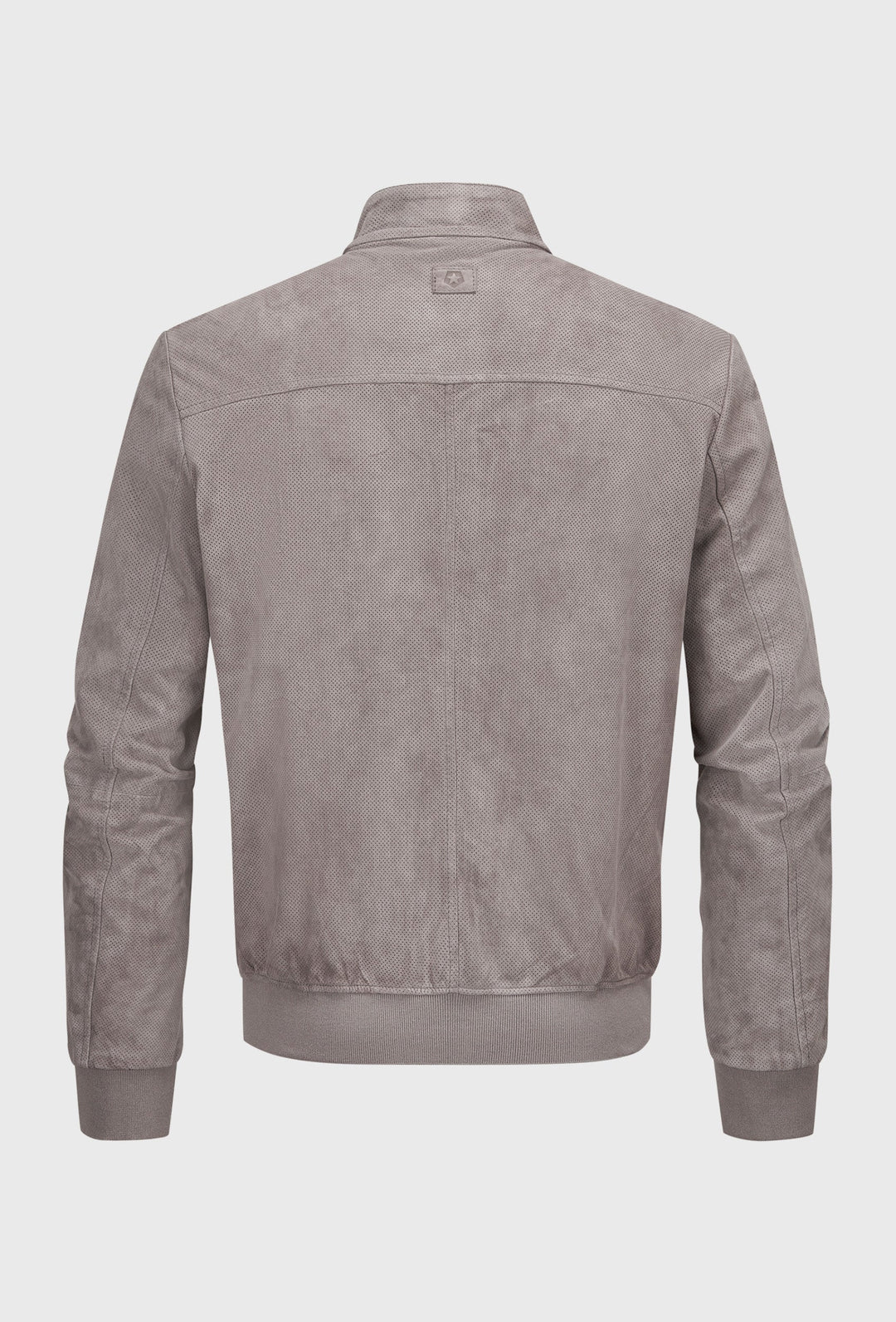 Bomberjacke Grau aus Wildleder