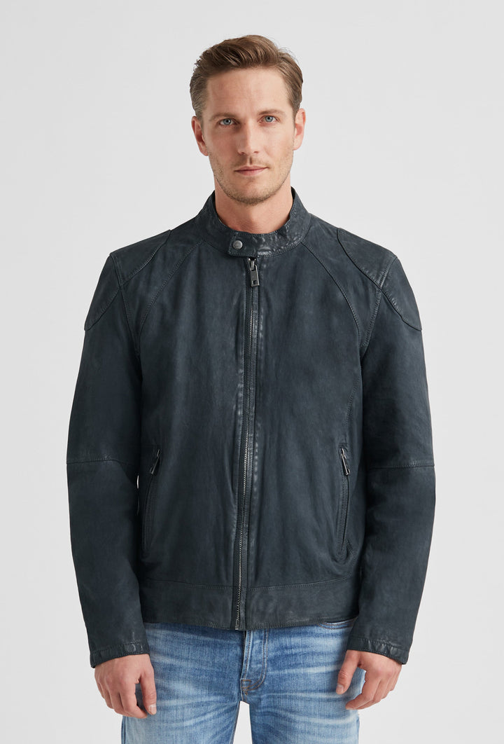 Bikerjacke Navy