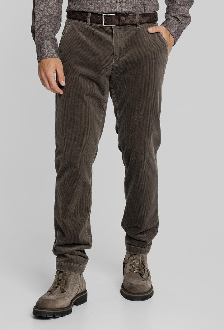 Alberto Taupe Corduroy Trousers