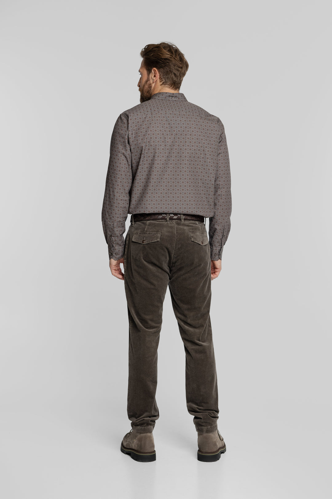 Alberto Taupe Corduroy Trousers