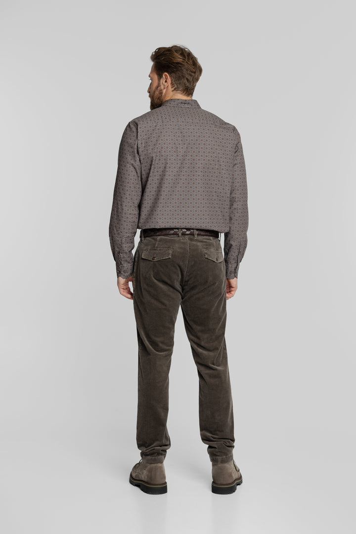 Alberto Taupe Corduroy Trousers