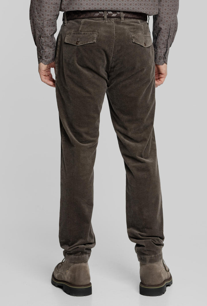 Alberto Taupe Corduroy Trousers