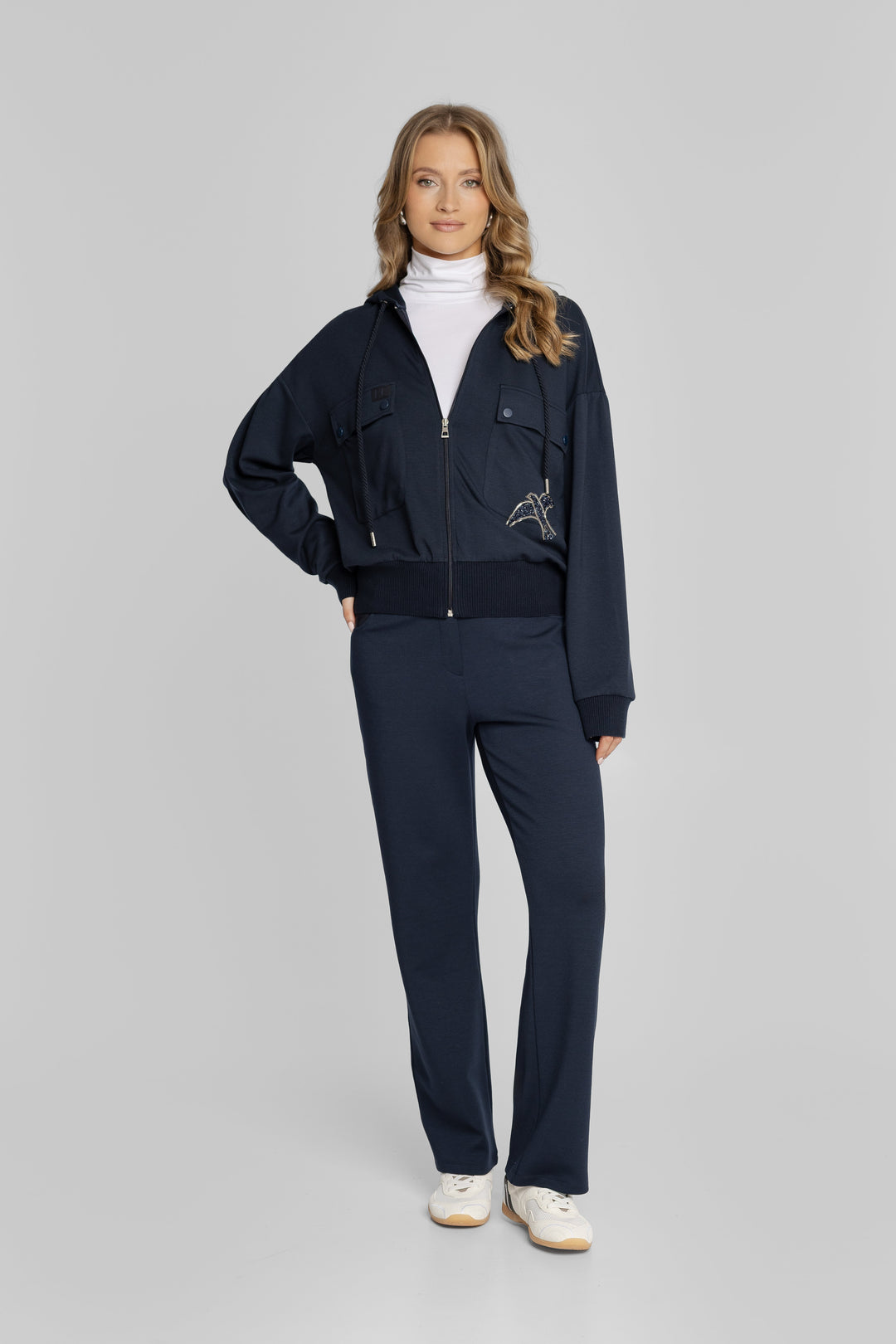 Campione Women's Navy Hoodie and Trousers Set