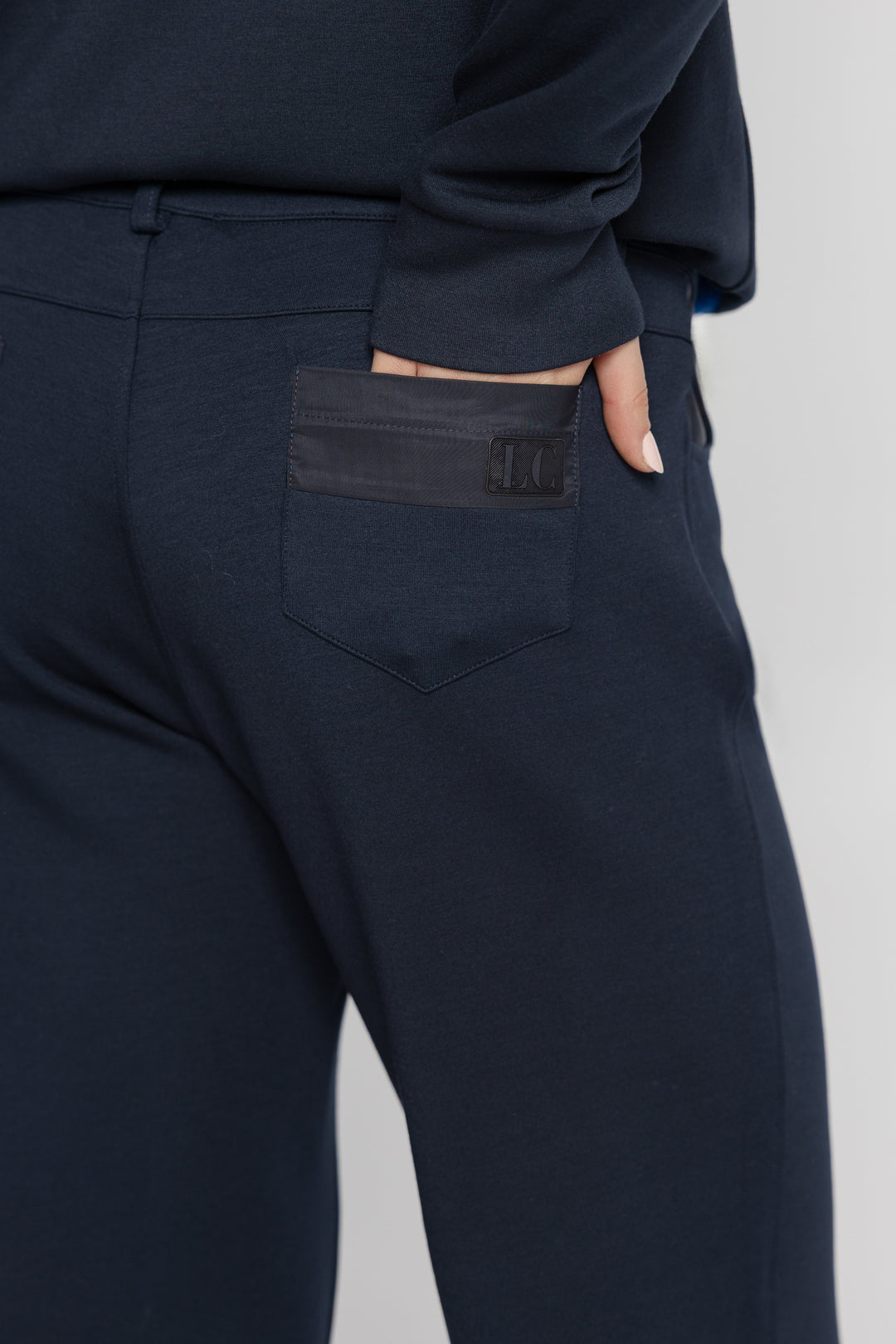 Campione Women's Navy Stand-Collar Sweatshirt and Trousers Set