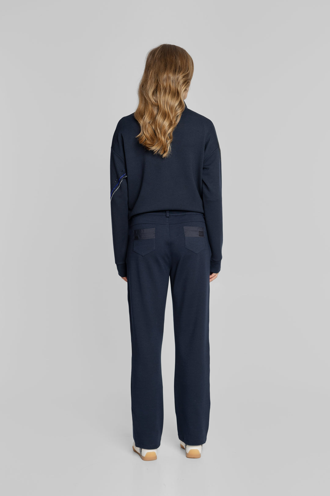 Campione Women's Navy Stand-Collar Sweatshirt and Trousers Set