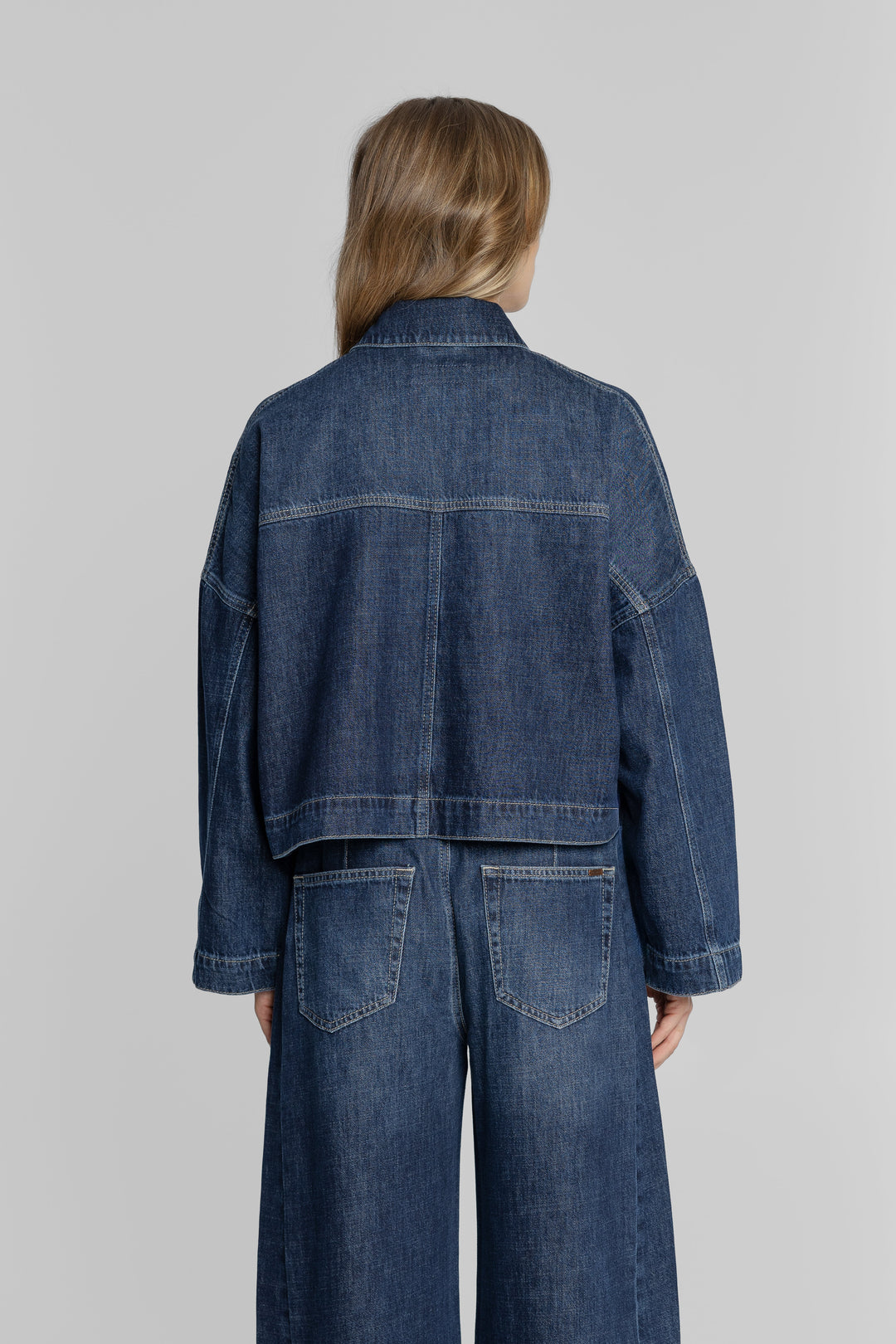 Campione Denim-Set mit Oversize-Jacke und weiter Jeans