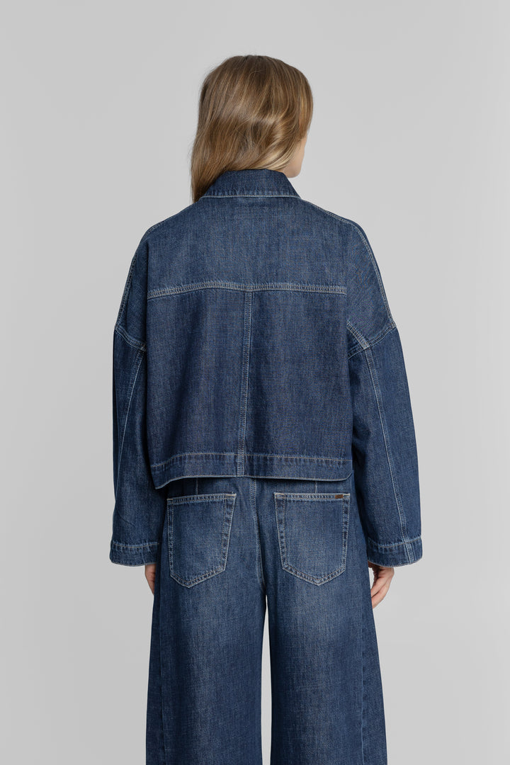 Campione Denim-Set mit Oversize-Jacke und weiter Jeans