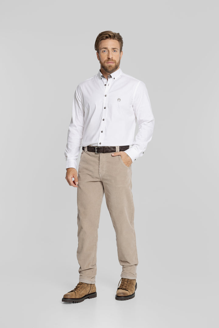 Męskie sztruksowe spodnie Regular Fit