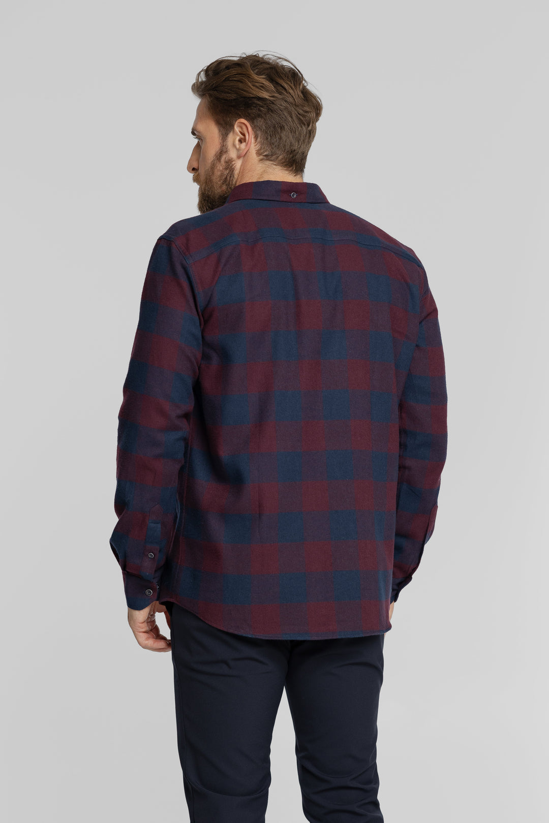 Męska koszula flanelowa w kratę Modern Fit