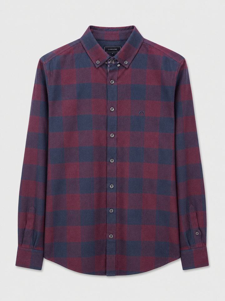 Męska koszula flanelowa w kratę Modern Fit