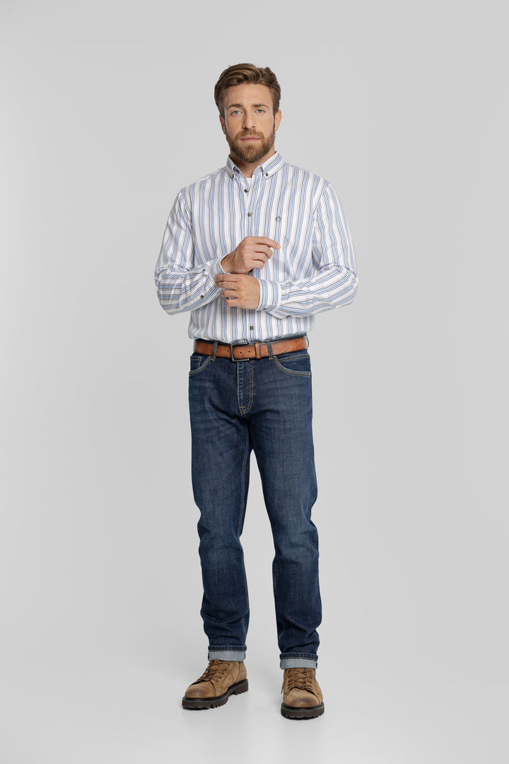 Męska koszula w pionowe paski Modern Fit
