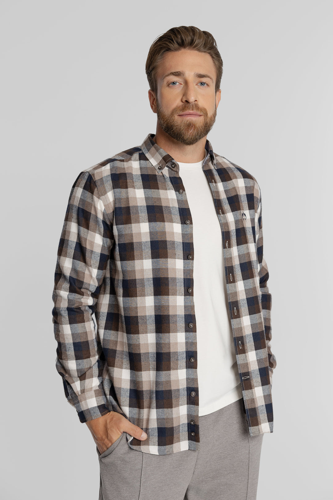 Męska koszula w kratę Modern Fit