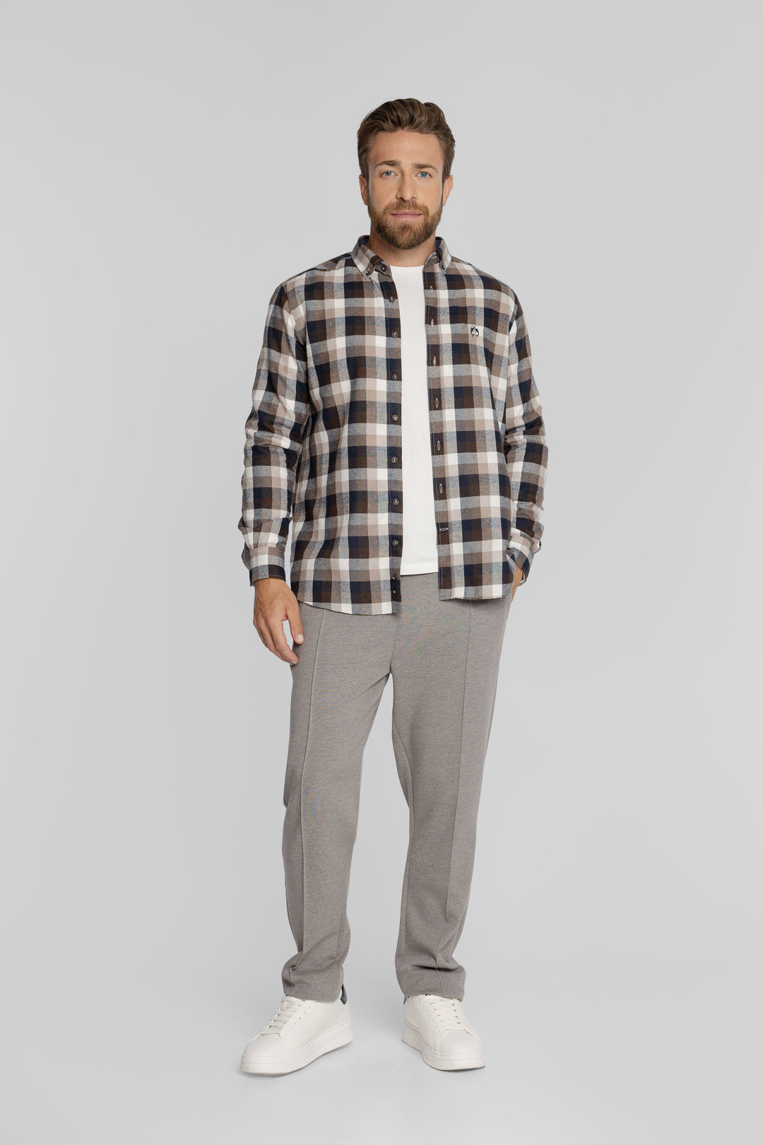 Męska koszula w kratę Modern Fit