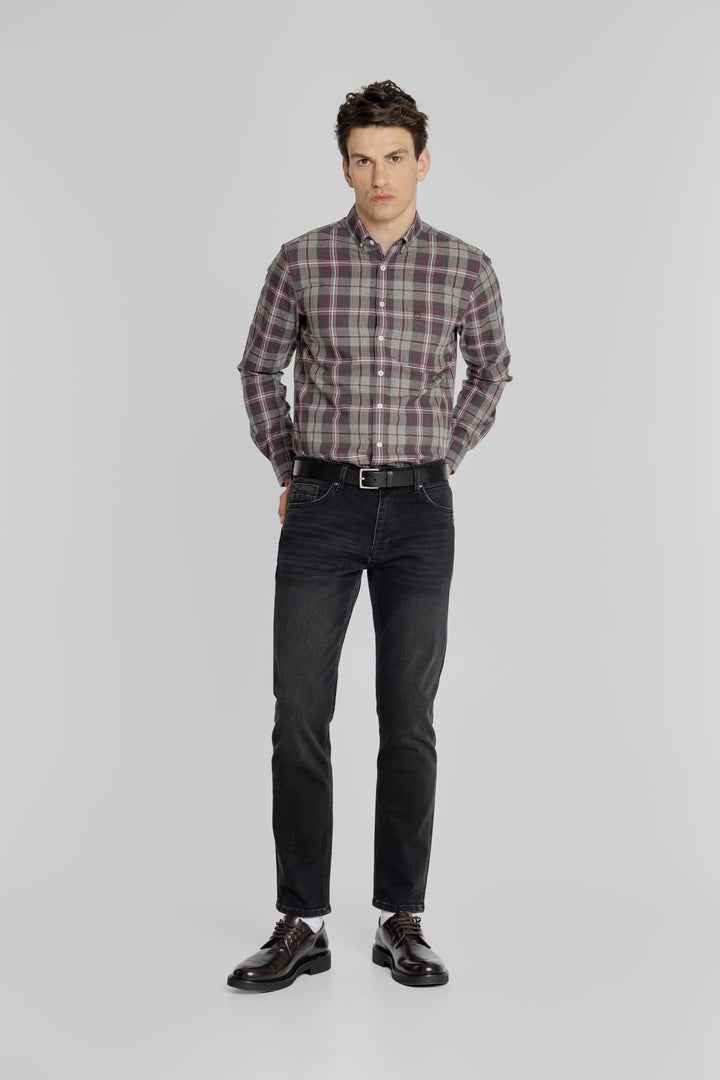 Męska koszula flanelowa w kratę Regular Fit