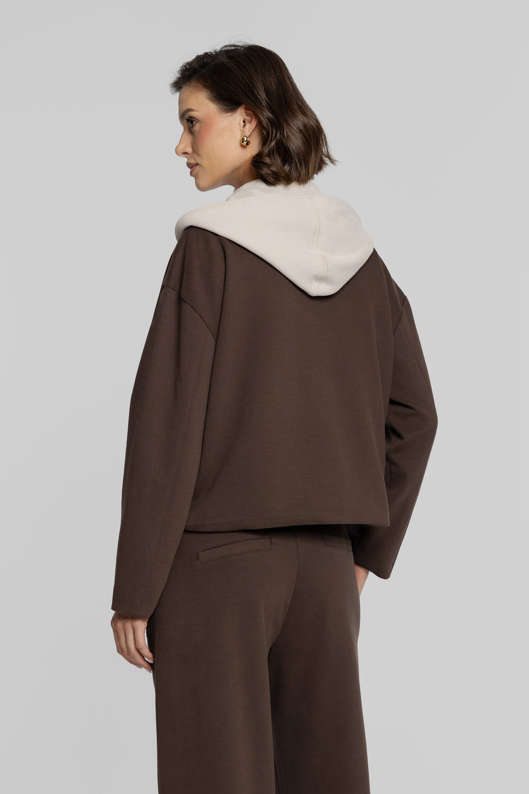 Campione Damen-Set mit Blazer und Hose in Schokoladenbraun