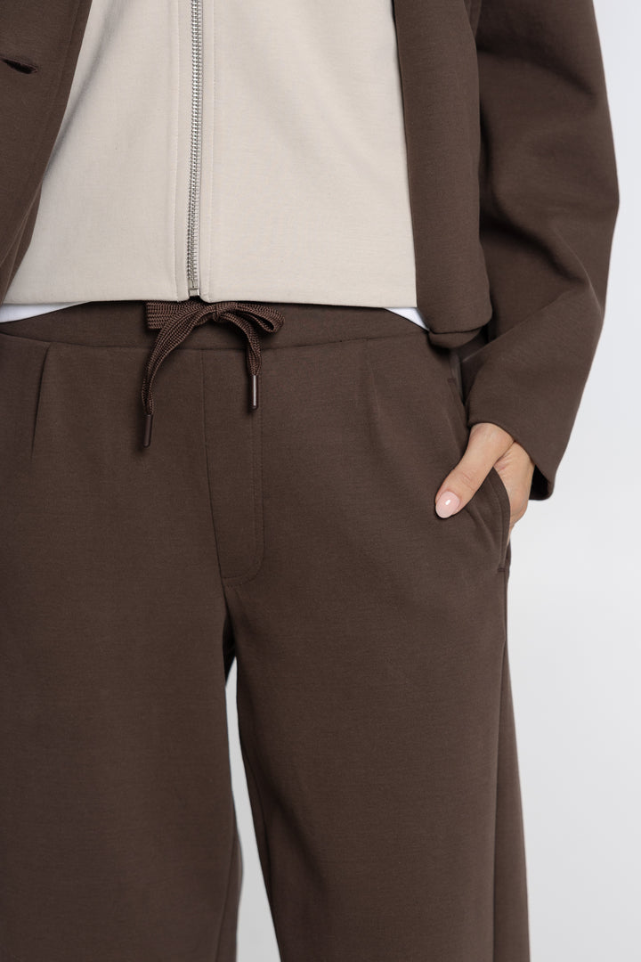 Campione Damen-Set mit Blazer und Hose in Schokoladenbraun