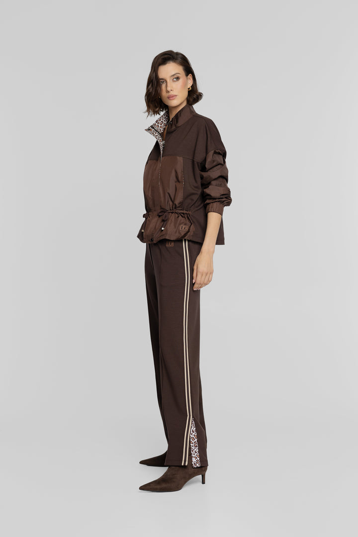 Campione Brown Jacket and Side-Stripe Trousers Co-ord
