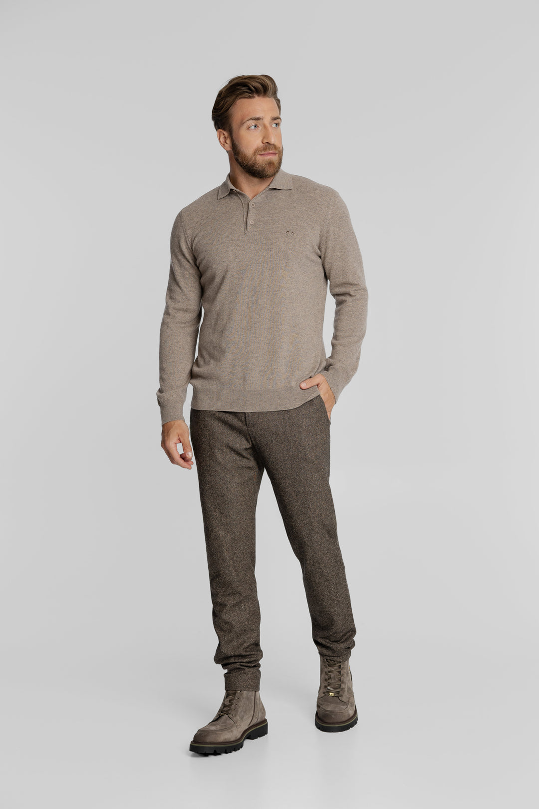 Męski sweter polo Regular Fit