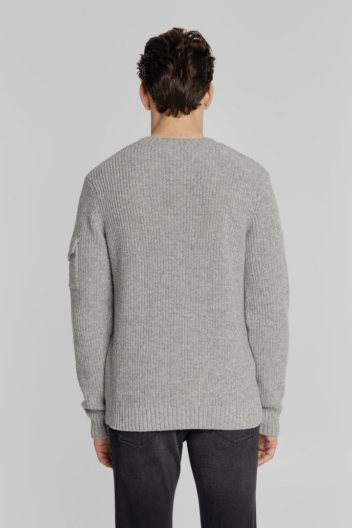 Męski sweter z wełnianym splotem Regular Fit