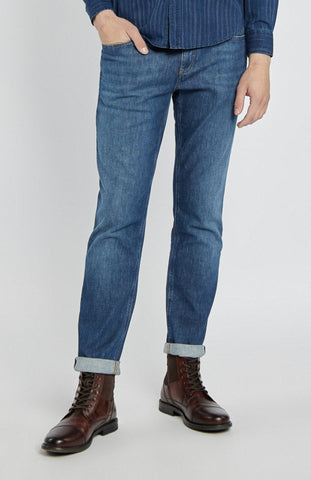 Men's Navy Straight-Leg Jeans