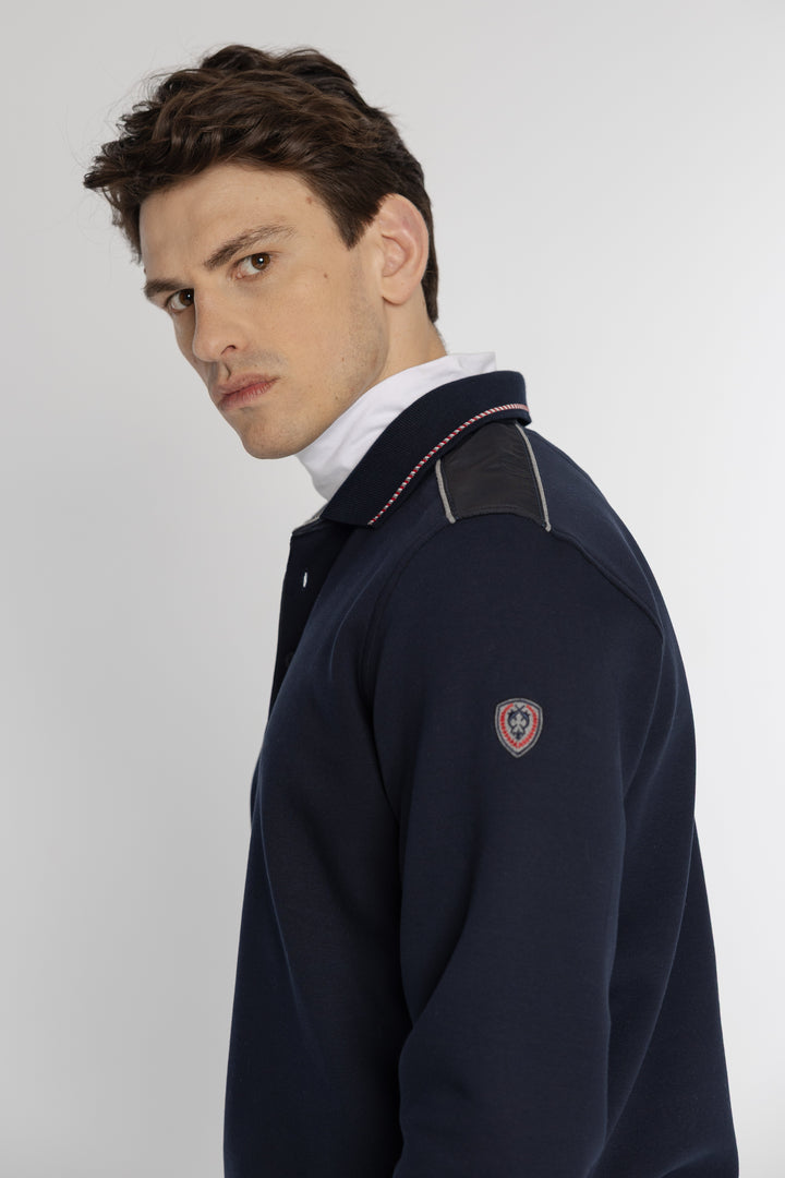 Campione Dunkelblaues Herren-Set mit Langarm-Polo und Hose
