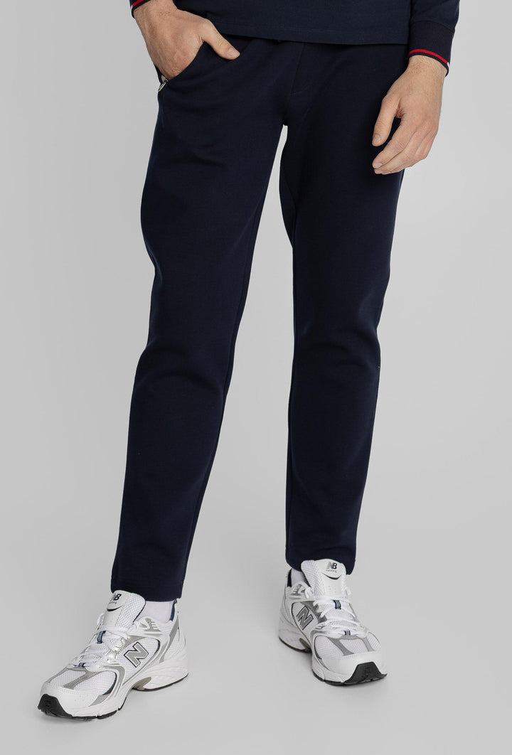 Campione Dunkelblaues Herren-Set mit Langarm-Polo und Hose