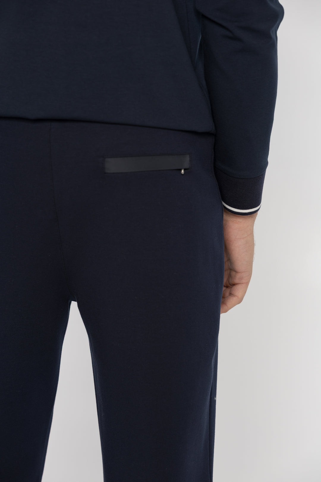 Campione Dunkelblaues Herren-Set mit Langarm-Polo und Hose