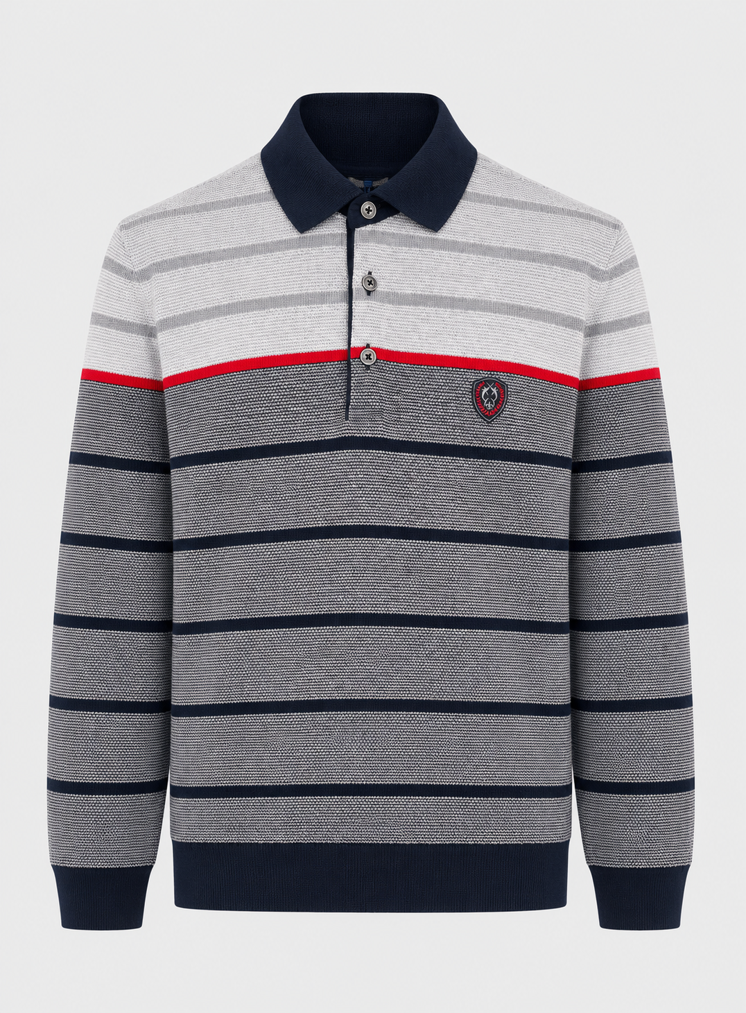 Męska bluza polo w paski BIG SIZE