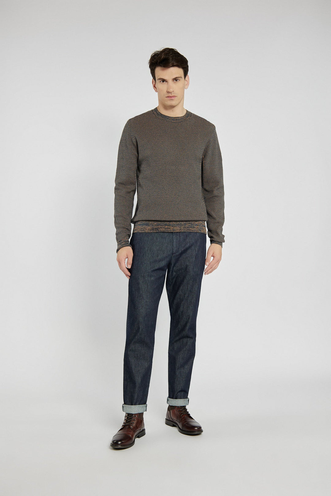 Herren-Jeans in Navy aus glattem Denim