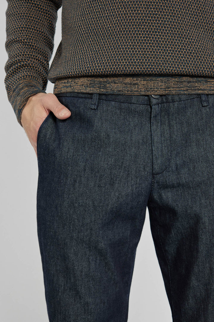 Herren-Jeans in Navy aus glattem Denim