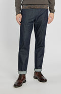 Herren-Jeans in Navy aus glattem Denim