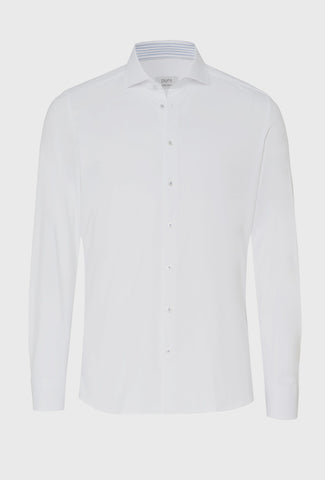 Classic White Shirt with Contrast Detail