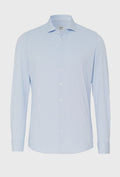 Light Blue Shirt with a Subtle Micro-Pattern