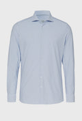 Light Blue Shirt with Classic Vertical Stripes