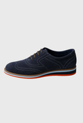 Navy Brogues with Coloured Sole