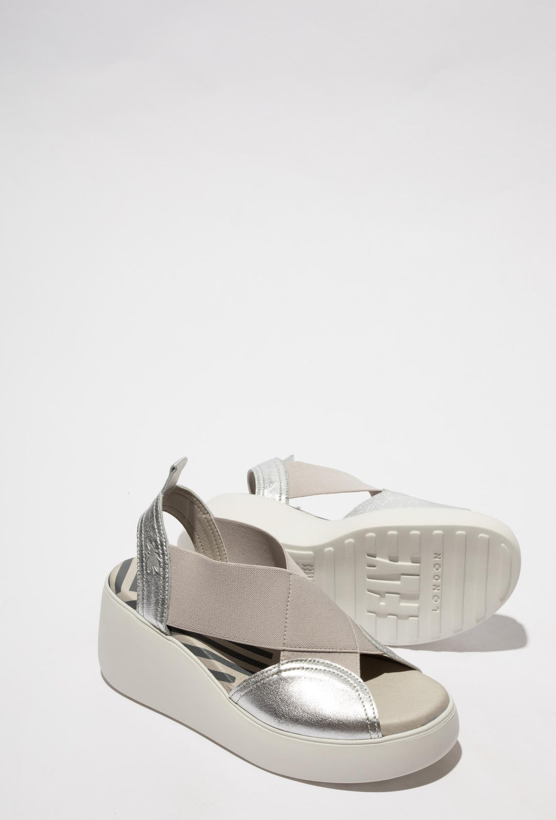 Elegante Damensandalen in Metallic