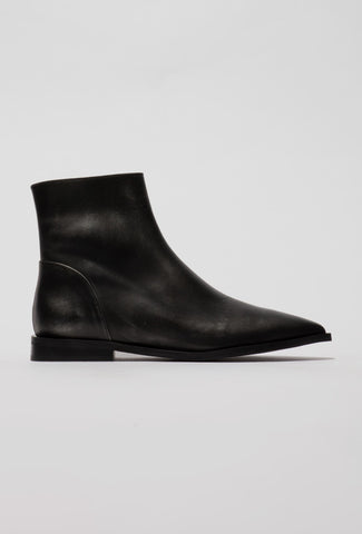 Leather Ankle Boots with a Square Toe