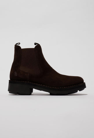 Suede Chelsea Boots in Chocolate Brown