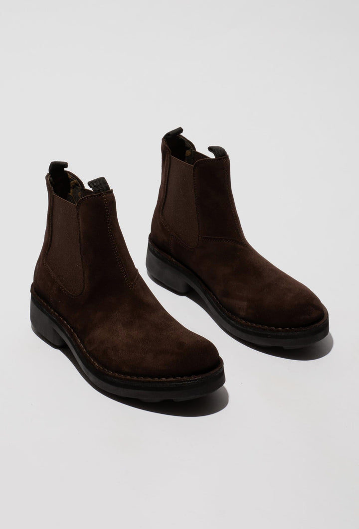 Chelsea Boots aus Wildleder in Schokobraun