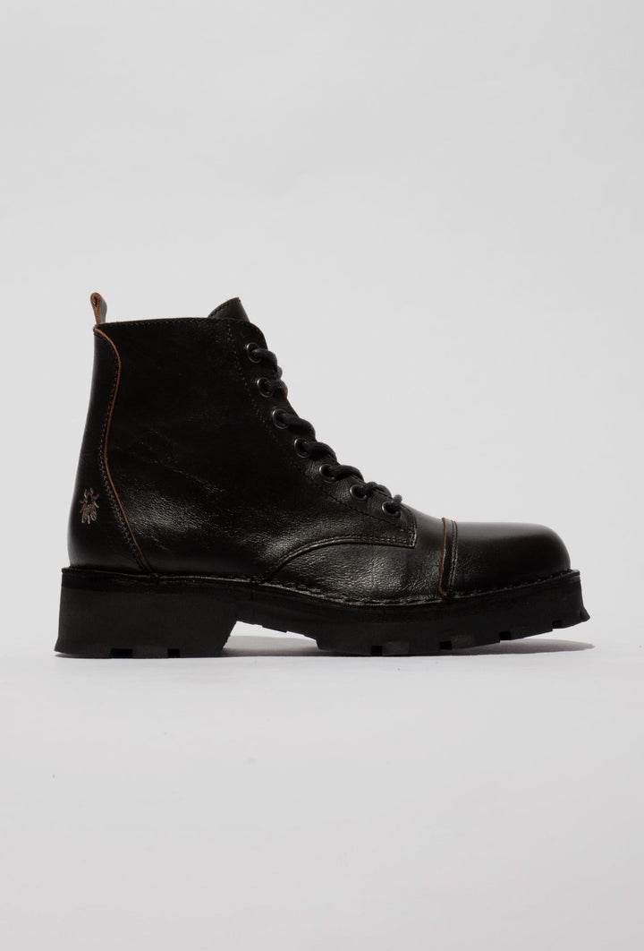 Braune Schnürstiefeletten aus Leder