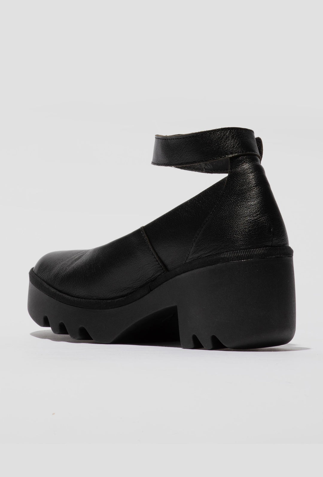 Platform Court Shoes with an Ankle Strap
