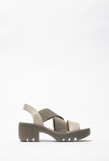 FLY London Sandals on a High Contoured Wedge
