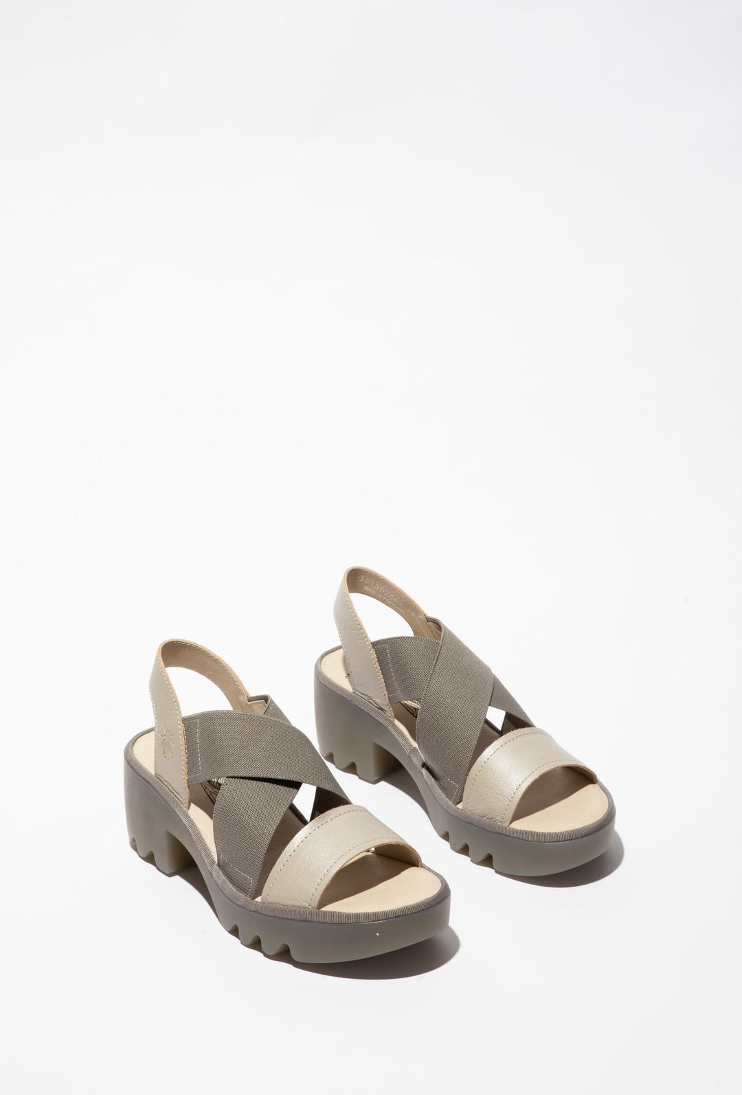 FLY London Sandals on a High Contoured Wedge